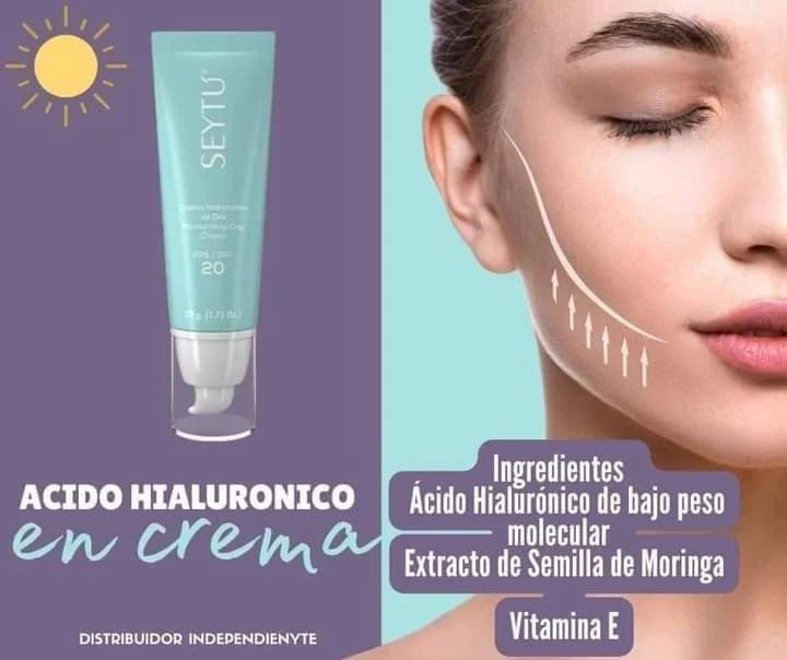 CREMA HIDRATANTE CON ÁCIDO HIALURÓNICO